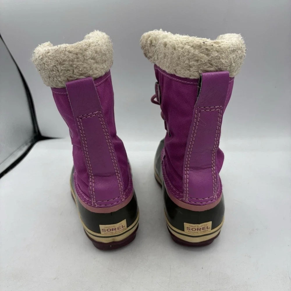 Sorel Boots Girls Youth Size 3 Yoot Pac‎ Snow Rain Waterproof Winter Pink Black